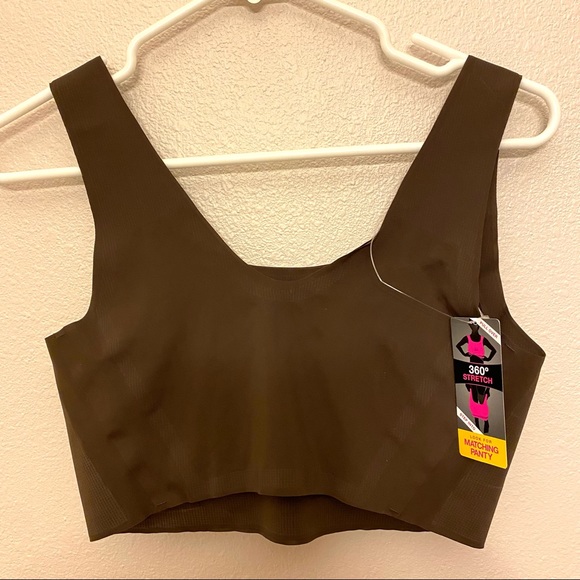 NWT Bali Comfort Revolution Easylite Seamless Wireless Brown Bra Size Large - Picture 3 of 7